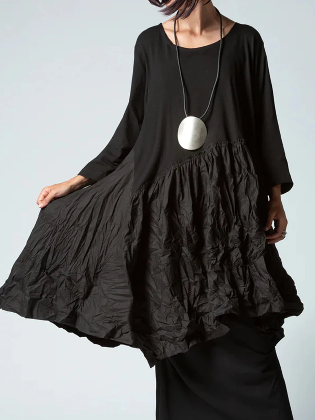 Spring Summer Solid Color Dress 2025 Women Vintage Asymmetrical Hem Sundress Female Mujer Loose Shirt Dress Vestidos Robe Femme