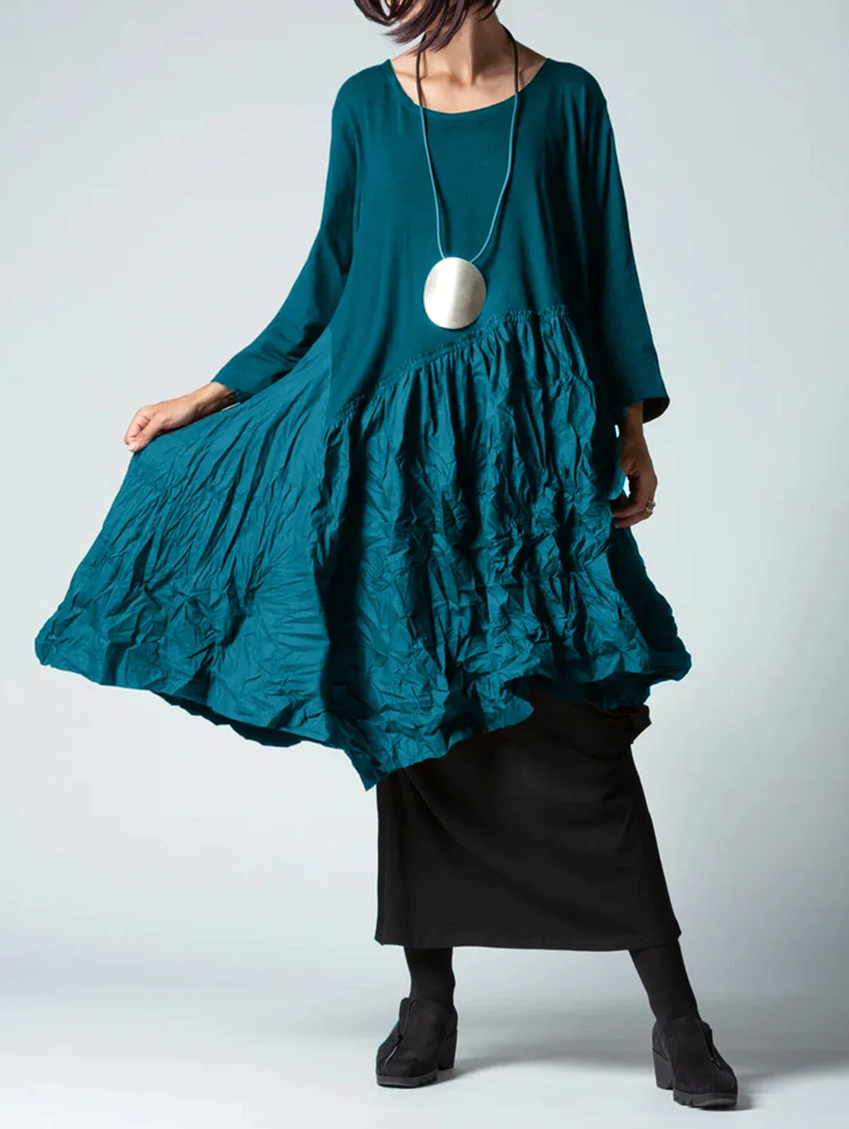 Spring Summer Solid Color Dress 2025 Women Vintage Asymmetrical Hem Sundress Female Mujer Loose Shirt Dress Vestidos Robe Femme